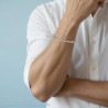 BRACCIALE UOMO CATENA VENEZIANA LUNGA IN ACCIAIO