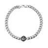 BRACCIALE UOMO CATENA GRUMETTA CON ANCORA IN ACCIAIO