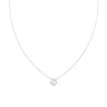 COLLANA CATENA FORZATINA DIAMANTATA CON PUNTO LUCE CUBIC ZIRCONIA BIANCO MM 6 IN ARGENTO 925 GALVANICA RODIO