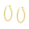 ORECCHINI A CERCHIO MM 20 CON CANNA DIAMANTATA MM 2 IN ARGENTO 925 GALVANICA ORO