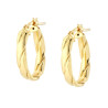 ORECCHINI CERCHIO OVALE TORCHON IN ARGENTO 925 GALVANICA ORO
