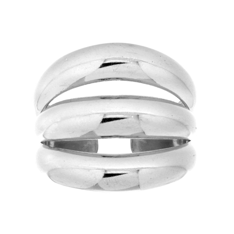 ANELLO TRIPLA FASCIA IN ACCIAIO