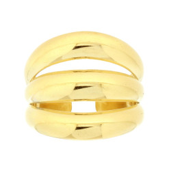ANELLO TRIPLA FASCIA IN ACCIAIO COLORE ORO