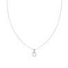 COLLANA CATENA FORZATINA DIAMANTATA CON PUNTO LUCE CONTORNATO DA CRYSTAL BIANCHI IN ACCIAIO