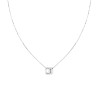 COLLANA CATENA VENEZIANA DIAMANTATA CON PUNTO LUCE QUADRATO CARRE BIANCO CONTORNATO DA CUBIC ZIRCONIA BIANCHI IN ARGENTO 925 GAL