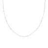 COLLANA CATENA FORZATINA DIAMANTATA CON PERLE IN ARGENTO 925 GALVANICA RODIO