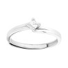 ANELLO SOLITARIO CON CUBIC ZIRCONIA BIANCO MM 3 IN ARGENTO 925 GALVANICA RODIO