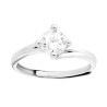 ANELLO SOLITARIO CON CUBIC ZIRCONIA BIANCO MM 6 IN ARGENTO 925 GALVANICA RODIO