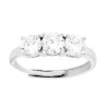 ANELLO TRILOGY CON CUBIC ZIRCONIA BIANCHI MM 5 IN ARGENTO 925 GALVANICA RODIO