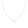 COLLANA CATENA VENEZIANA DIAMANTATA CON PUNTO LUCE CUBIC ZIRCONIA BIANCO MM 6 IN ARGENTO 925 GALVANICA RODIO