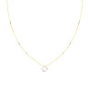 COLLANA CATENA VENEZIANA DIAMANTATA CON PUNTO LUCE CUBIC ZIRCONIA BIANCO MM 6 IN ARGENTO 925 GALVANICA ORO