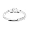 ANELLO SOLITARIO CON CUBIC ZIRCONIA BIANCHI MM 3 IN ARGENTO 925 GALVANICA RODIO