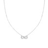 COLLANA CATENA FORZATINA DIAMANTATA CON INFINITO E CUBIC ZIRCONIA BIANCHI IN ARGENTO 925 GALVANICA RODIO