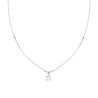 COLLANA CATENA VENEZIANA DIAMANTATA CON PUNTO LUCE CUBIC ZIRCONIA BIANCO MM 4 IN ARGENTO 925 GALVANICA RODIO