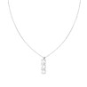 COLLANA CATENA FORZATINA DIAMANTATA CON TRILOGY MOISSANITE IN ARGENTO 925 GALVANICA RODIO