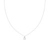 COLLANA CATENA FORZATINA DIAMANTATA CON PUNTO LUCE MOISSANITE MM 5 IN ARGENTO 925 GALVANICA RODIO