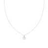 COLLANA CATENA FORZATINA DIAMANTATA CON PUNTO LUCE MOISSANITE MM 6.5 IN ARGENTO 925 GALVANICA RODIO