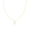 COLLANA CATENA FORZATINA DIAMANTATA CON PUNTO LUCE CUBIC ZIRCONIA BIANCO MM 6 IN ARGENTO 925 GALVANICA ORO