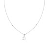 COLLANA CATENA VENEZIANA DIAMANTATA CON PUNTO LUCE CUBIC ZIRCONIA BIANCO MM 5 IN ARGENTO 925 GALVANICA RODIO