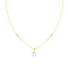 COLLANA CATENA VENEZIANA DIAMANTATA CON PUNTO LUCE CUBIC ZIRCONIA BIANCO MM 5 IN ARGENTO 925 GALVANICA ORO