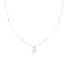 COLLANA CATENA VENEZIANA DIAMANTATA CON PUNTO LUCE CUORE CUBIC ZIRCONIA BIANCO IN ARGENTO 925 GALVANICA RODIO