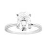 ANELLO SOLITARIO CON MOISSANITE OVALE MM 7 X 10.5 IN ARGENTO 925 GALVANICA RODIO