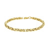 BRACCIALE UOMO CATENA BIZANTINA CM 22 IN ACCIAIO COLORE ORO