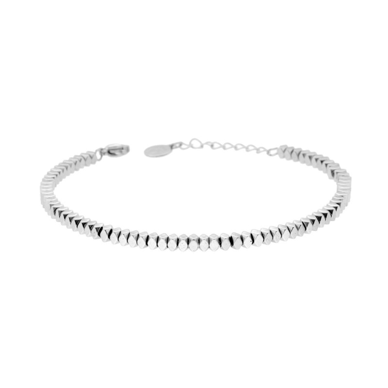 BRACCIALE CATENA CUSCINETTI DIAMANTATI IN ACCIAIO