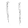ORECCHINI TENNIS MULTIFILO PENDENTI CON CRYSTAL BIANCHI IN ACCIAIO