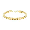BRACCIALE UOMO MAGLIA IMPERNIATA CM 20 IN ACCIAIO COLORE ORO
