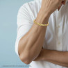 BRACCIALE UOMO MAGLIA IMPERNIATA CM 20+1 IN ACCIAIO COLORE ORO