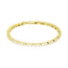 BRACCIALE TENNIS GRIFFE CON BARRETTE CM 17+1 CON CRYSTAL MM 3 BIANCO IN ACCIAIO COLORE ORO