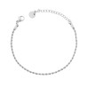BRACCIALE CATENA CORDA DIAMANTATA MM 1.6 IN ACCIAIO