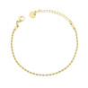 BRACCIALE CATENA CORDA DIAMANTATA MM 1.6 IN ACCIAIO COLORE ORO