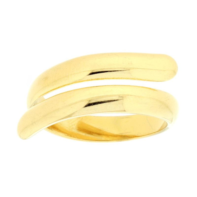 ANELLO CONTRARIE FASCIA IN ACCIAIO COLORE ORO