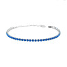 BRACCIALE TENNIS GRIFFE CM 16+5 CON CRYSTAL MM 3 BLU ZAFFIRO IN ACCIAIO