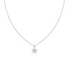 COLLANA CATENA FORZATINA DIAMANTATA CON STELLA MARINA E CRYSTAL BIANCHI IN ACCIAIO