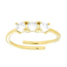 ANELLO TRILOGY CON CRYSTAL BIANCHI MM 3.5 IN ACCIAIO COLORE ORO