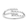 ANELLO CONTRARIE CON PERLE E CRYSTAL BIANCHI IN ACCIAIO