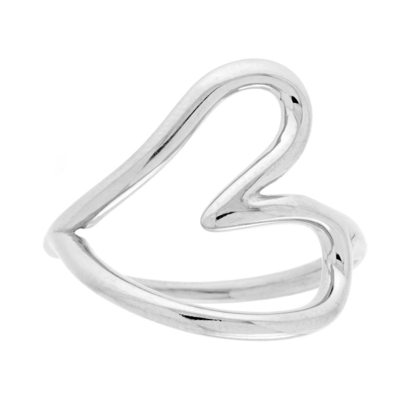 ANELLO FILO AMORE CON SAGOMA CUORE IN ACCIAIO