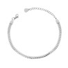BRACCIALE CATENA GRUMETTA COMPRESSA E PIATTA IN ACCIAIO