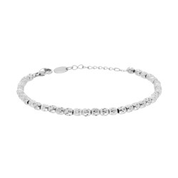 BRACCIALE CATENA DI OVALINE MARTELLATE IN ACCIAIO