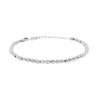 BRACCIALE CATENA DI OVALINE MARTELLATE IN ACCIAIO