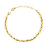 BRACCIALE CATENA CON PEPITE E PALLINE IN ACCIAIO COLORE ORO