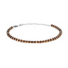 BRACCIALE CATENA DI BULLONCINI E CRYSTAL BRONZO IN ACCIAIO