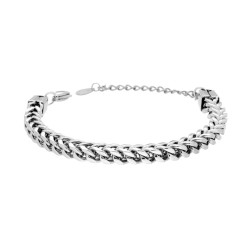 BRACCIALE CATENA FRANCO IN ACCIAIO