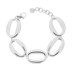 BRACCIALE CATENA OVALI IN ACCIAIO