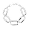 BRACCIALE CATENA RETTANGOLI IN ACCIAIO