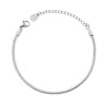 BRACCIALE CATENA GRUMETTA COMPRESSA PIATTA IN ACCIAIO