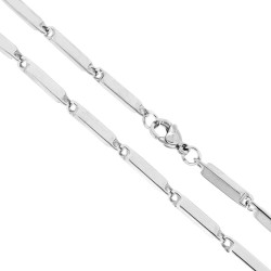 CATENA PARALLELEPIPEDI SEZIONE MM 2.8 LUNGHEZZA CM 50 IN ACCIAIO